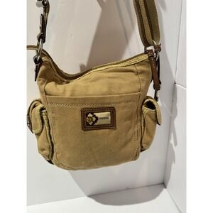 Fossil pocketbook, brown, denim‎ material